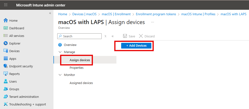 Review and create macOS enrollment profile